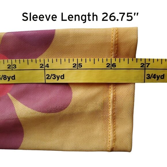 SHEIN Mesh Y2K Love Smiley face Psychedelic Mock Neck Colorblock Graphic Top S - Picture 10 of 11